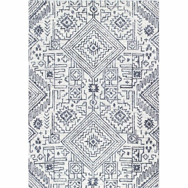 Bashian 5 ft. x 7 ft. 6 in. Valencia Collection Contemporary 100 Percent Wool Hand Tufted Area Rug, Ivory R131-IV-5X7.6-AL121